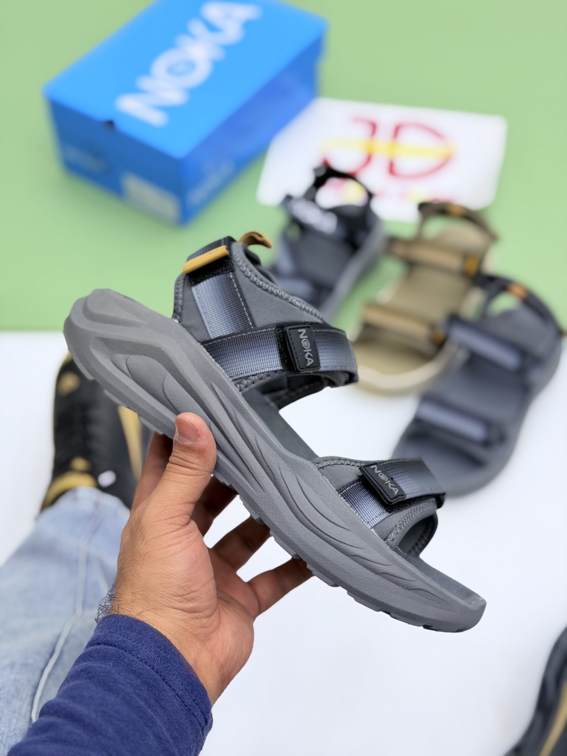 NOKA FASHION SANDALS | Grey