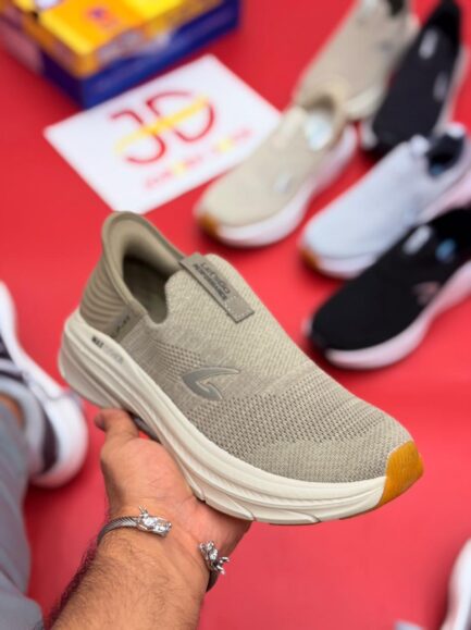 LET'S GO MAX CUSHIONING SLIP-INS - KHAKI