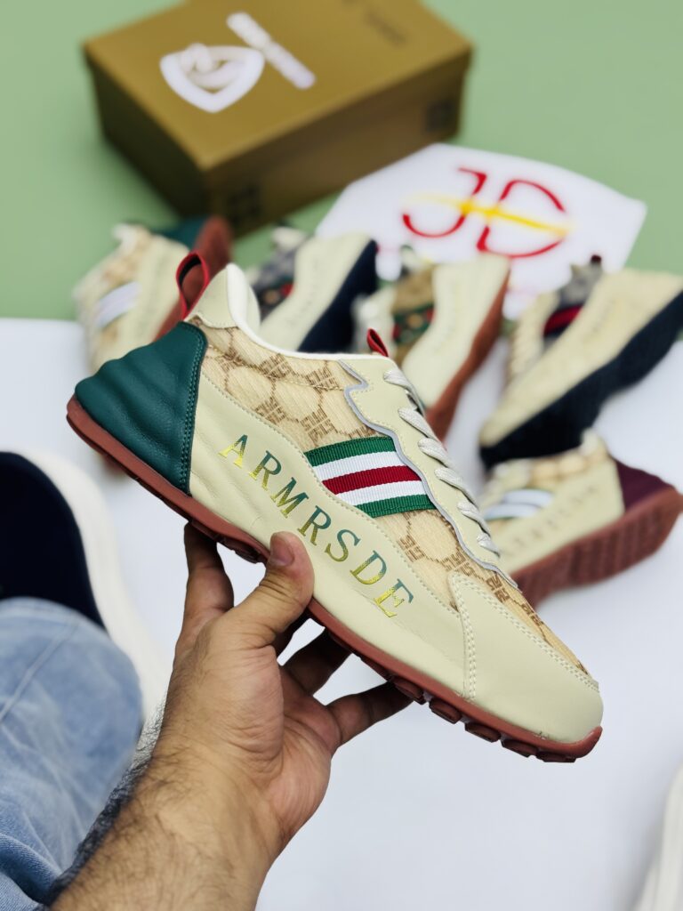 ROYAL EDGE CASUAL SHOES | CREAM/GREEN