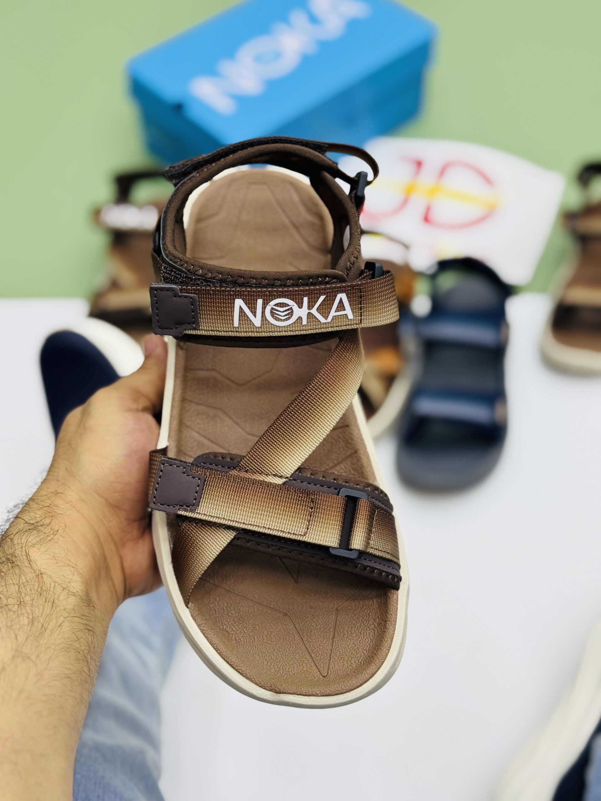 Noka Fashion Sandals CROSS Strips | Hunter Brown - Image 2