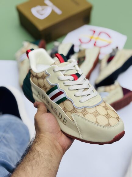 ROYAL EDGE CASUAL SHOES | CREAM/GREEN