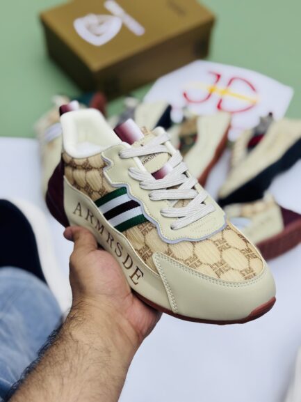 ROYAL EDGE CASUAL SHOES | CREAM/RED