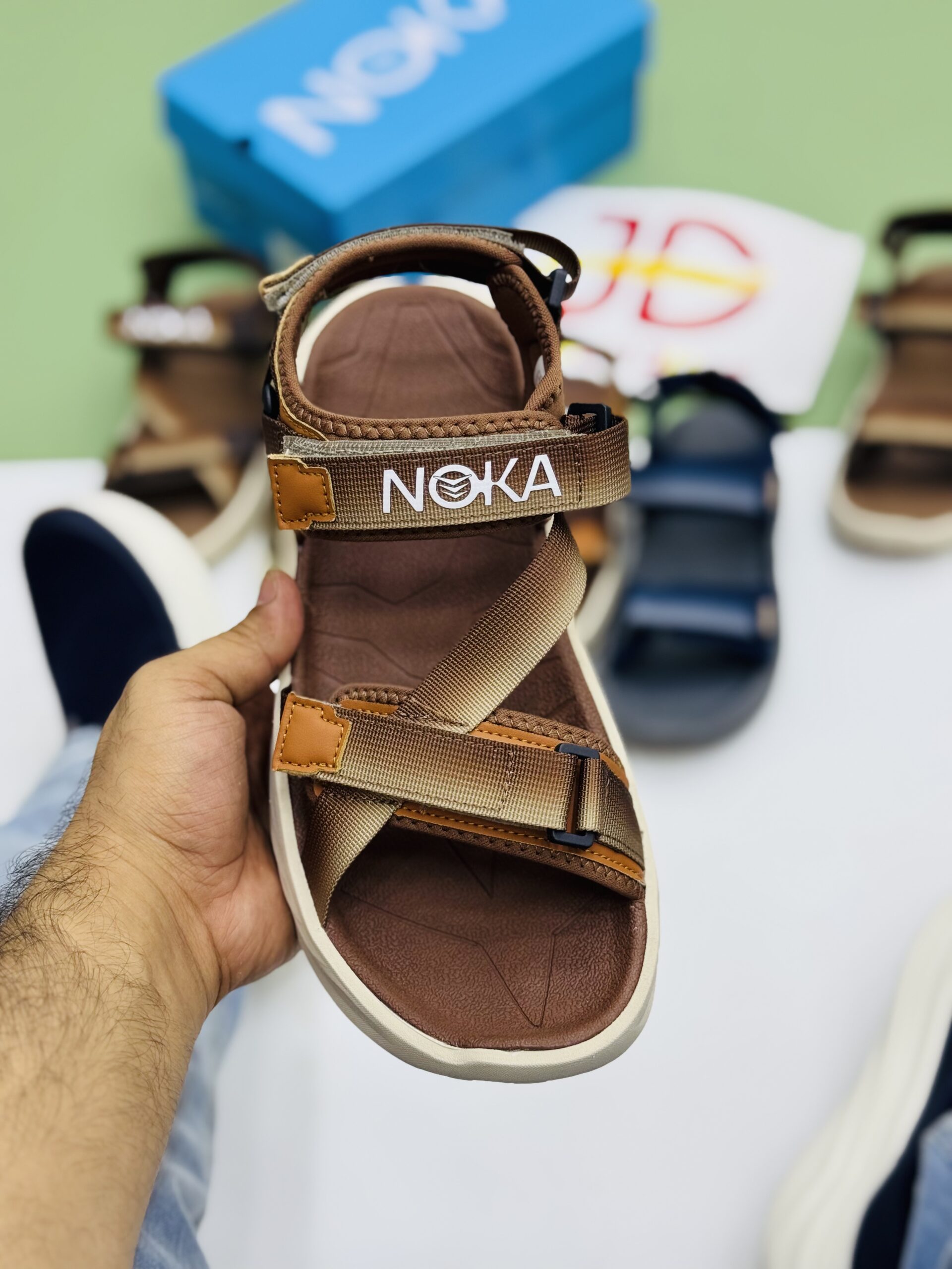 Noka Fashion Sandals CROSS Strips | BROWN - Image 2