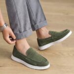 HERITAGE SUEDE LOAFERS | PISTACHIO
