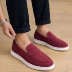 HERITAGE SUEDE LOAFERS | MAROON