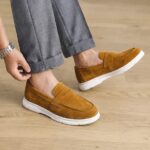 HERITAGE SUEDE LOAFERS | CAMEL