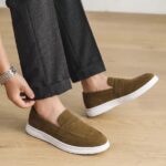 HERITAGE SUEDE LOAFERS | OLIVE